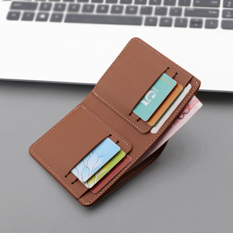 fashion personality vertical zippered wallet for men