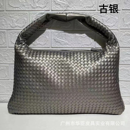 woven bag womens large large capacity shoulder handbag