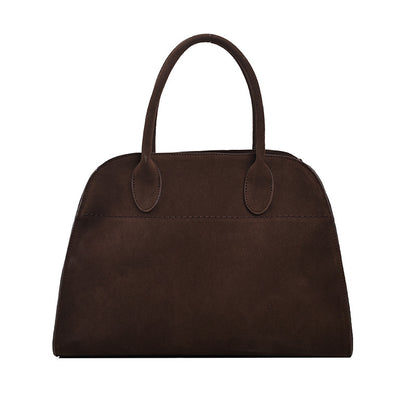 Retro-style High-capacity Suede-look Single-shoulder Tote Bag