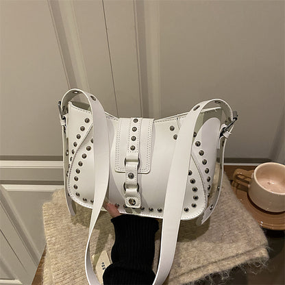Sophisticated Studded Commuter Underarm Bag A Stylish Minimalist Niche-design Shoulder Or Crossbody Bag