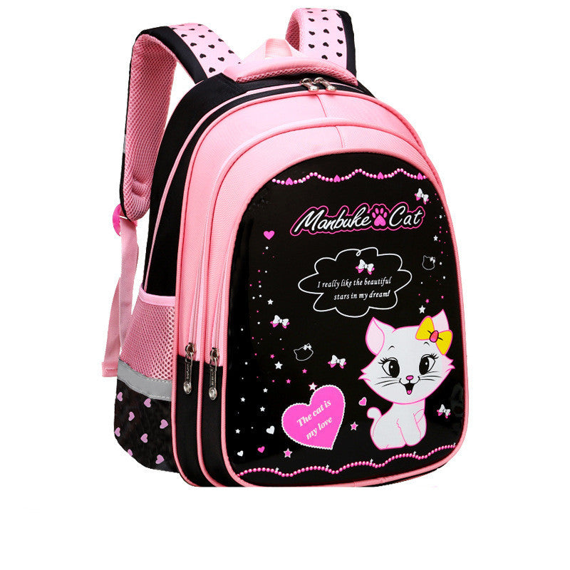 kids school cute cat print backpack