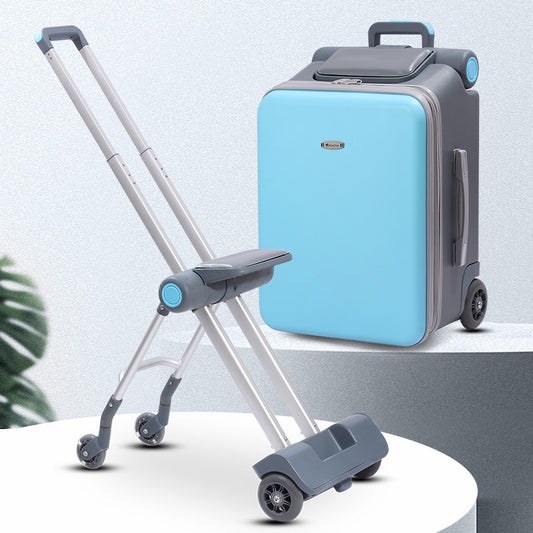 children can sit and ride multifunctional trolley case