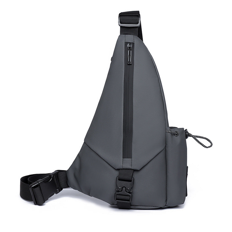 derm mens crossbody motorcycle chest bag triangle sunday bag