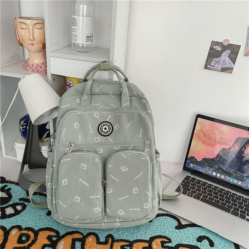 customized korean harajuku nylon student backpack