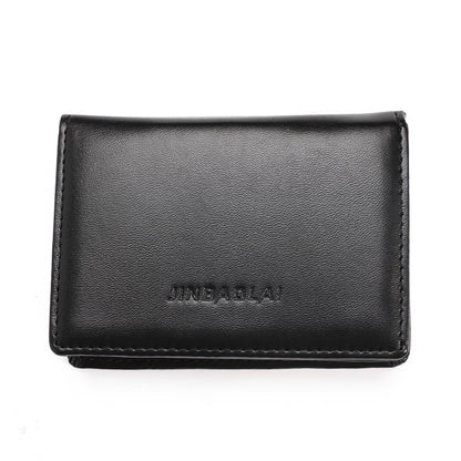 pu leather mens plain weave business card bag