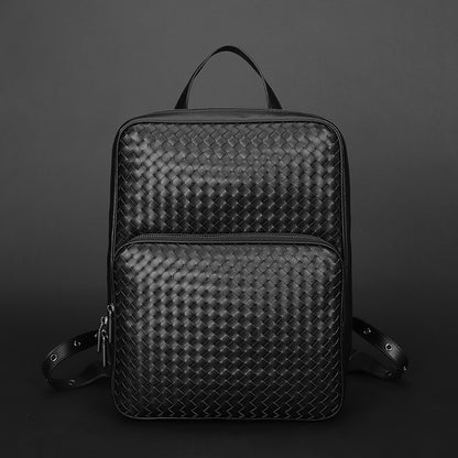 mens business casual backpack woven mens bag simple travel