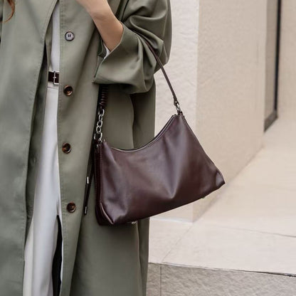 Womens Natural Cowhide Shoulder Crossbody Bag