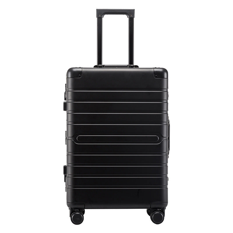 simple aluminum magnesium alloy universal wheel trolley case