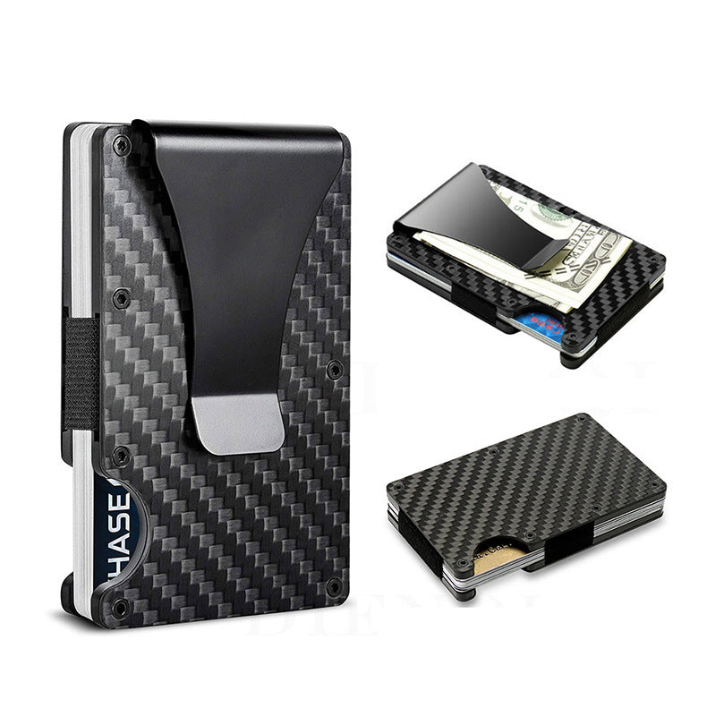 carbon fiber package wallet multi functional metal card