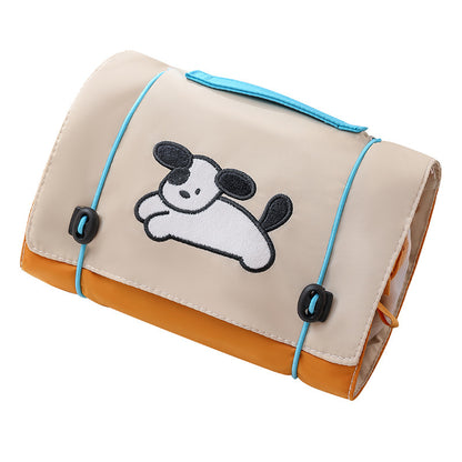 cartoon puppy four in one cosmetic portable large capacity travel buggy bag