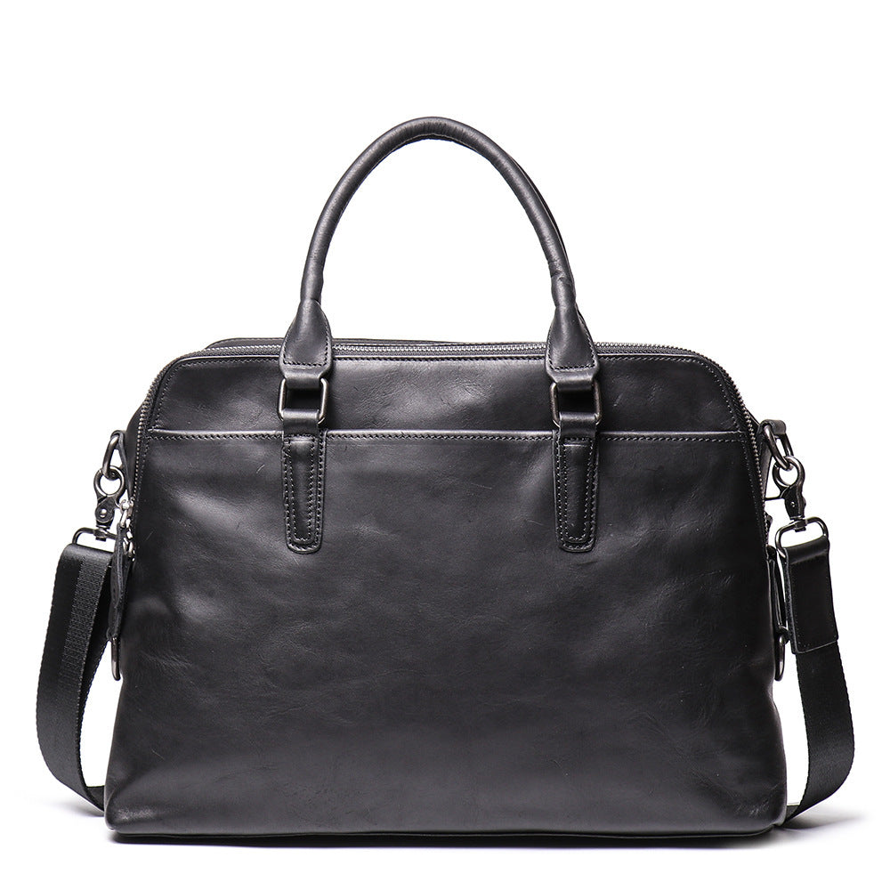 mens first layer cowhide portable large capacity briefcase