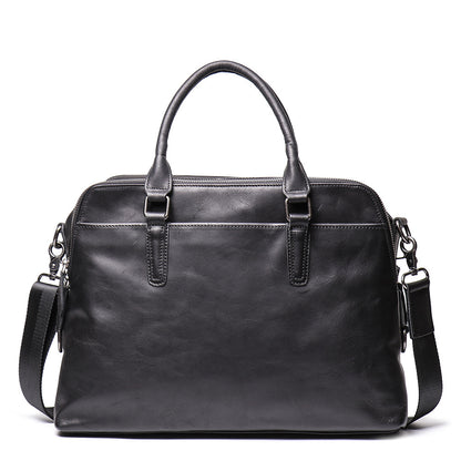 mens first layer cowhide portable large capacity briefcase
