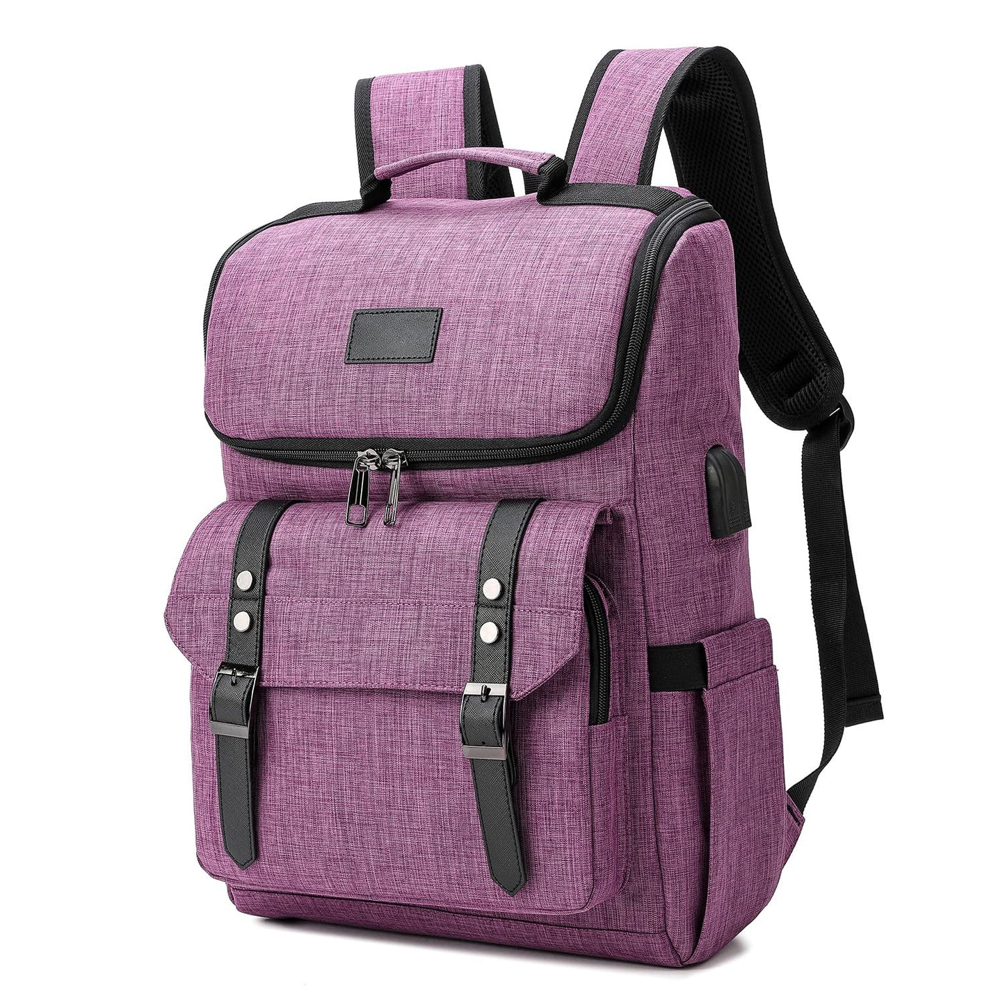 mens backpack retro travel bag usb