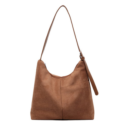 Suede-look High-capacity Versatile Crossbody Bag