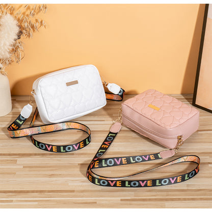 all matching casual heart shaped embroidered bag