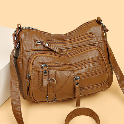 Summer New Arrival PU Fashionable Trendy Soft Washable Shoulder Bag
