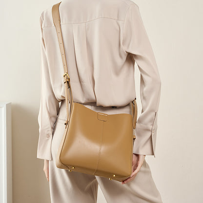 New Spring Bucket Bag Soft Leather