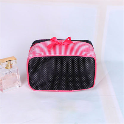 striped multicolor large capacity storage cosmetic bag