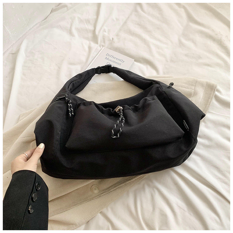solid color fashion large capacity versatile shoulder crossbody bag