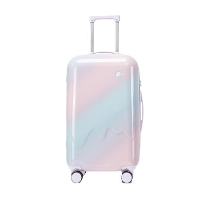 Gradient Luggage Explosion Female Good-looking Traveling Trolley Case Boarding Bag Password Suitcase