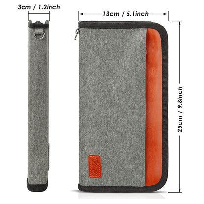 anti theft swiping rfid passport case large capacity long passport holder