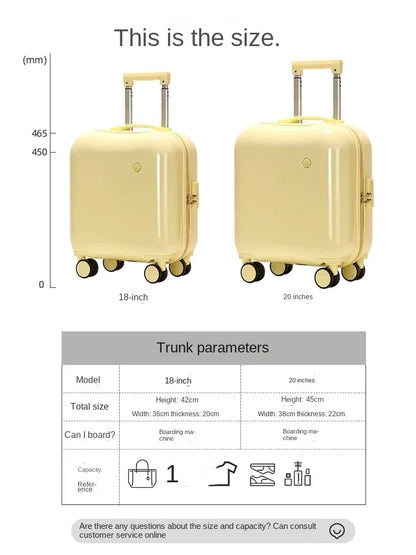 Mini Cute Suitcase Ladies Small Lightweight Luggage Boardable Trolley Case Universal Silent Wheel Suitcase For Children