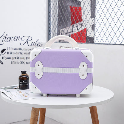 retro suitcase short travel suitcase cute lady