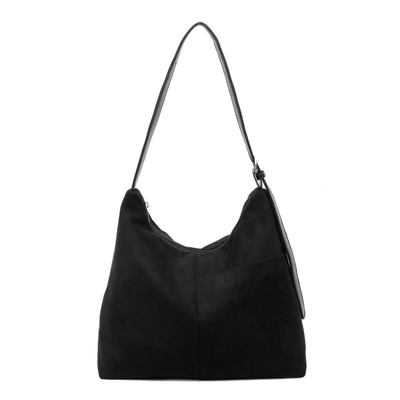 Suede-look High-capacity Versatile Crossbody Bag