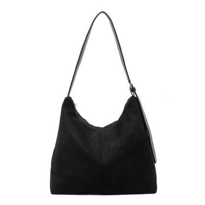 Suede-look High-capacity Versatile Crossbody Bag
