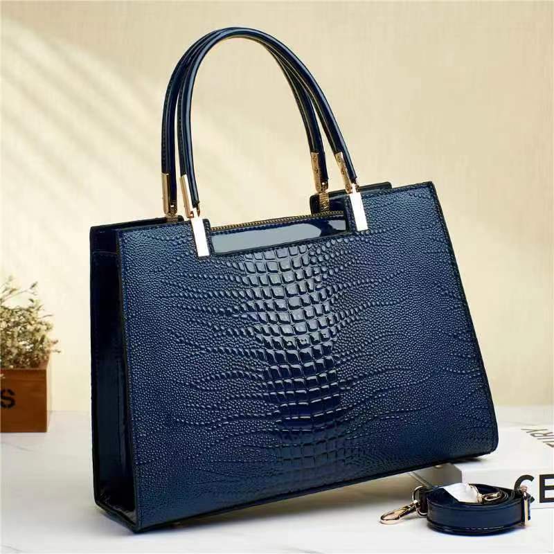 womens fashion crocodile pattern shoulder crossbody handbag