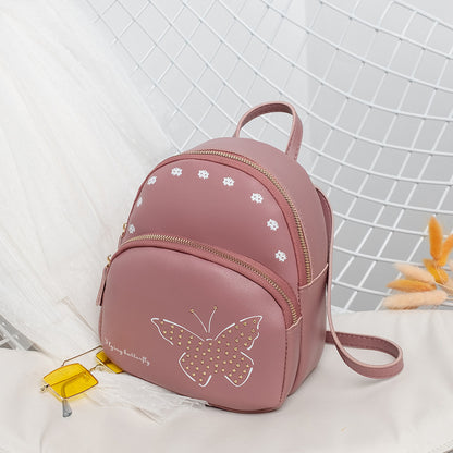 printed mobile phone bag rivet butterfly backpack