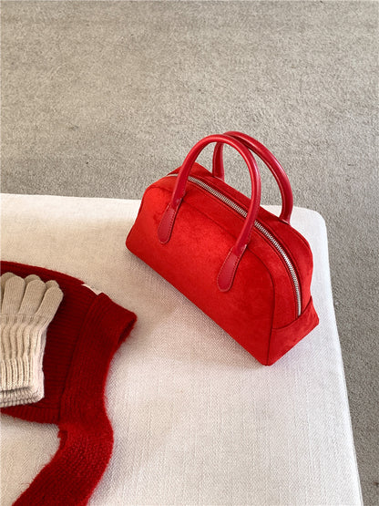 Large Capacity Suede Handbag For Women