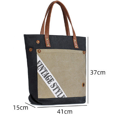 retro large capacity versatile fashion shoulder handbag