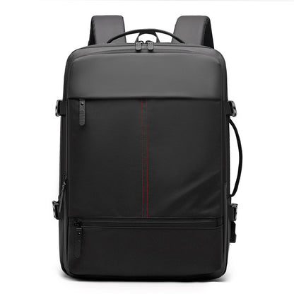 Multi-functional Boarding Solid Color Backpack Men's Waterproof Large Capacity Travel Backpack