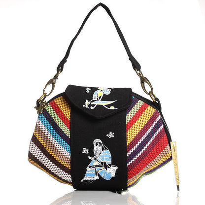 national style handbag fashion canvas printing