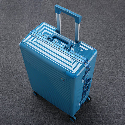 pc bright color fashion luggage 20 aluminium frame luggage universal wheel color matching 24 high end suitcase