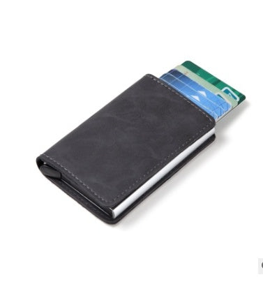 pu automatic card card holder rfid multi function card holder