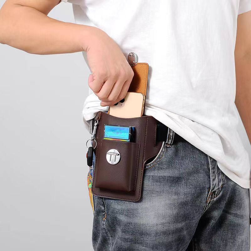 cigarette case hanging key belt waist bag