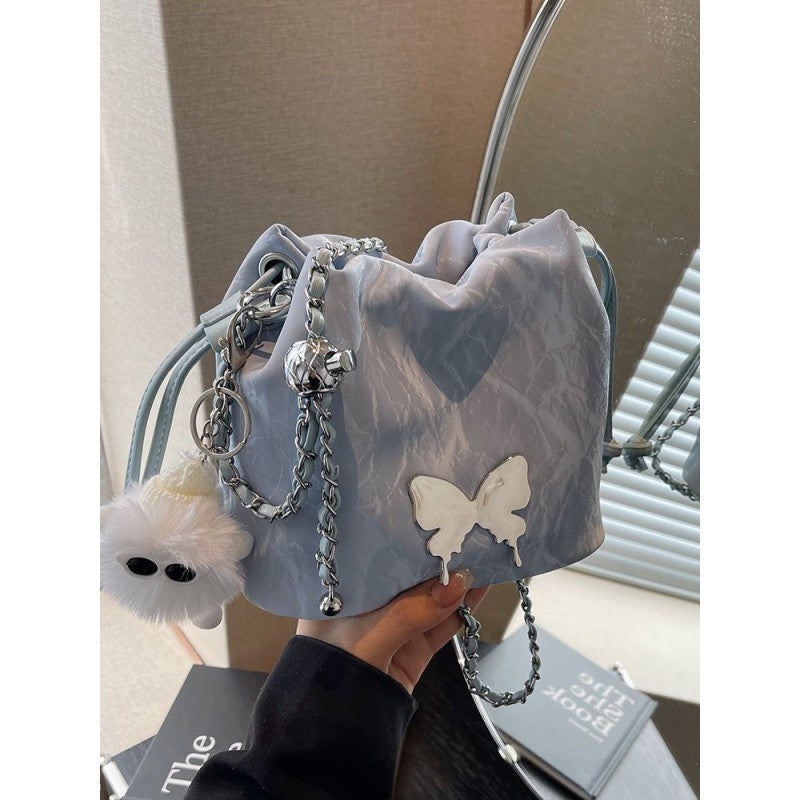 designer chain crossbody fashion bucket bag