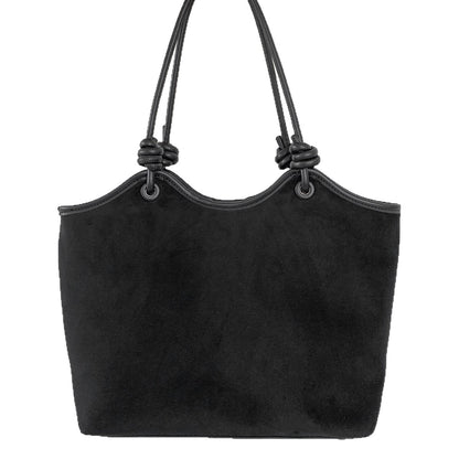 Retro Western-style Solid-color Suede-velvet Shoulder And Tote Bag For Women