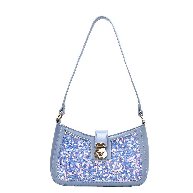 sequin buckle armpit bag womens popular one shoulder bag