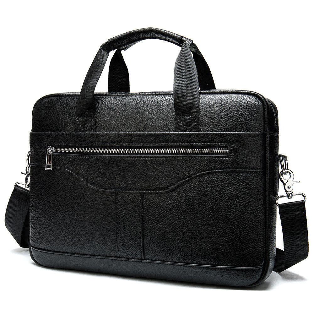 vintage business office handbag mens real leather bag briefcase