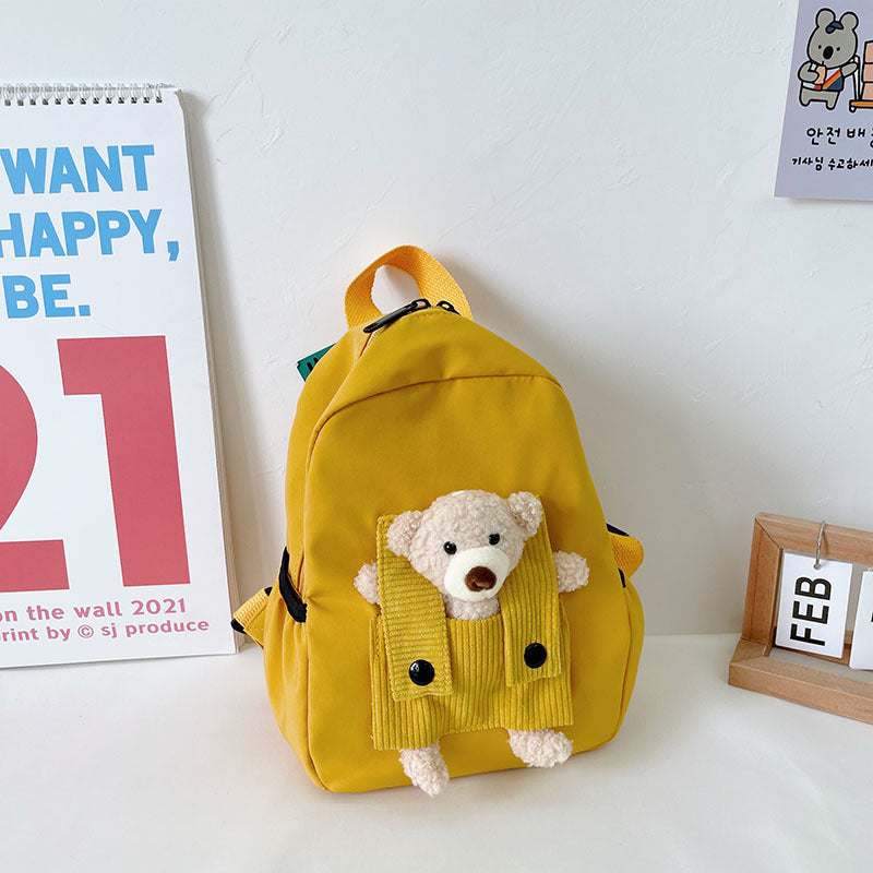 cartoon cute little bear kindergarten school bag