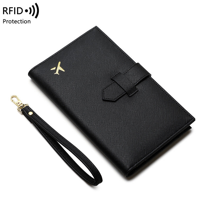 rfid anti magnetic passport holder multifunctional long ladies wallet