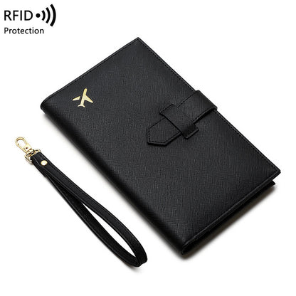 rfid anti magnetic passport holder multifunctional long ladies wallet