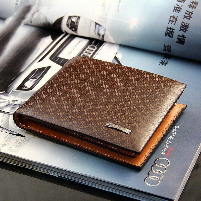 mens wallet multi card slot creative plaid card case