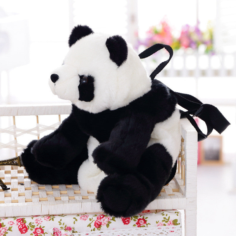 simulation panda doll backpack