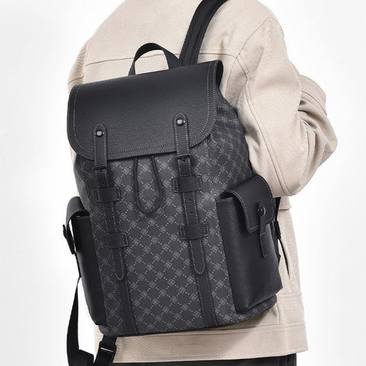 curved shoulder strap new mens casual business travel backpack