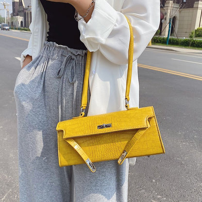 stone pattern retro fashion underarm shoulder bag