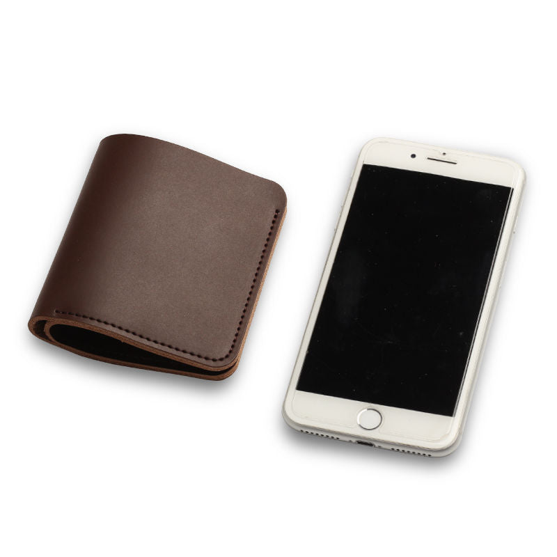 mens short two layer leather wallet